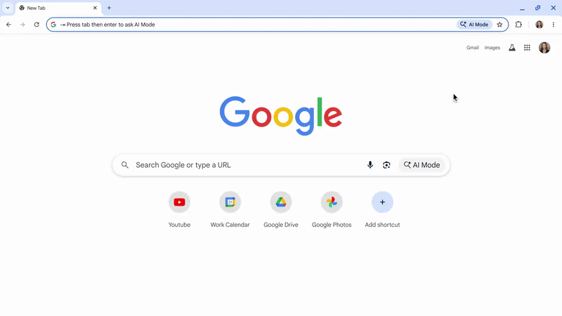 Search with AI Mode right from the omnibox